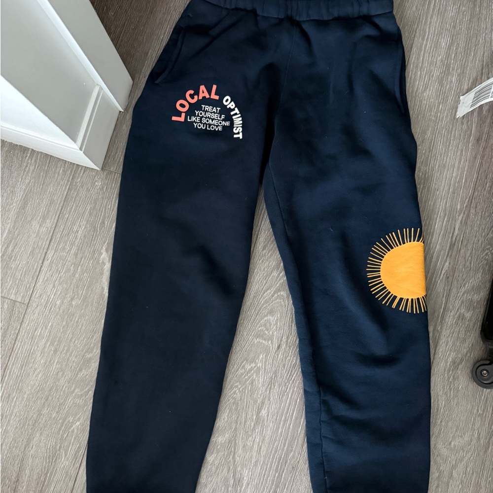 Madhappy Kids Dark Blue Joggers with Sun Graphic